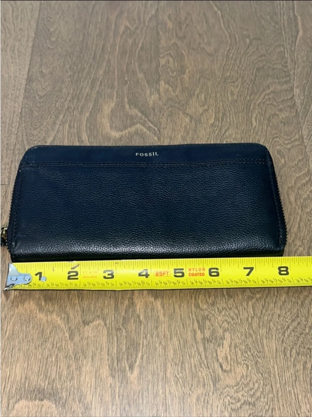 Fossil Women’s Black Solid Zip-Around Wallet Organizer w/ Credit Card Slots